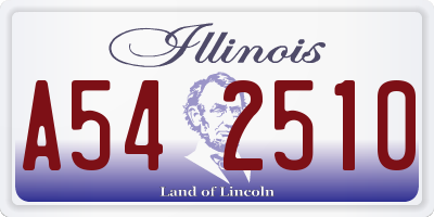IL license plate A542510