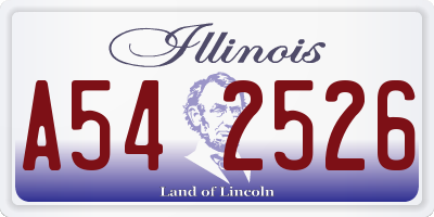 IL license plate A542526