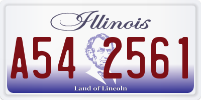 IL license plate A542561