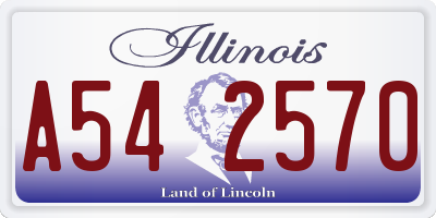 IL license plate A542570