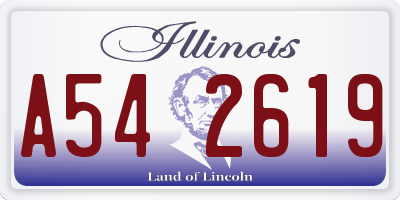 IL license plate A542619