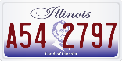 IL license plate A542797