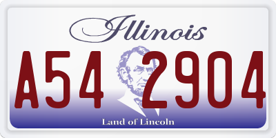 IL license plate A542904