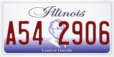 IL license plate A542906