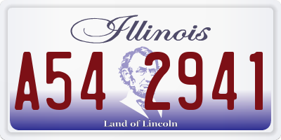IL license plate A542941