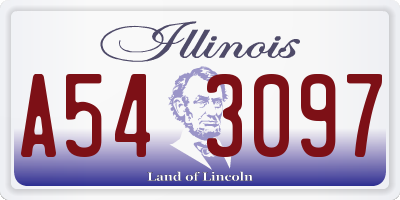 IL license plate A543097