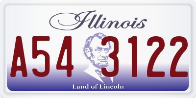IL license plate A543122