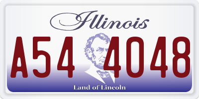 IL license plate A544048