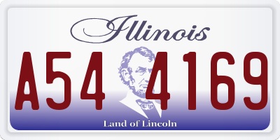 IL license plate A544169