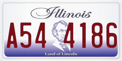 IL license plate A544186