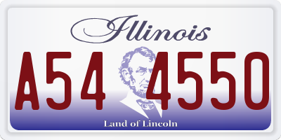 IL license plate A544550
