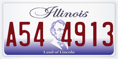 IL license plate A544913