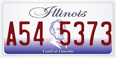 IL license plate A545373