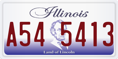 IL license plate A545413