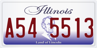 IL license plate A545513