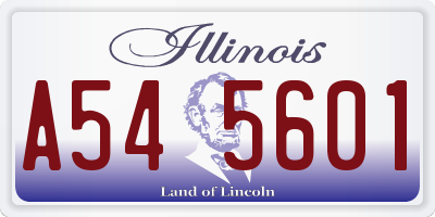 IL license plate A545601
