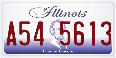 IL license plate A545613