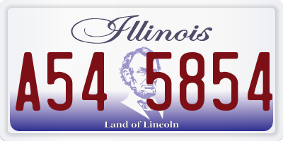 IL license plate A545854