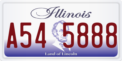 IL license plate A545888