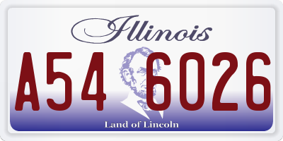 IL license plate A546026