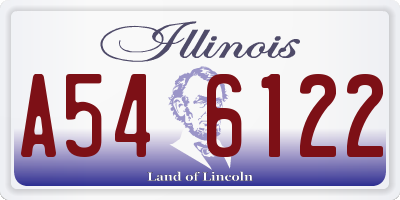 IL license plate A546122
