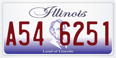 IL license plate A546251