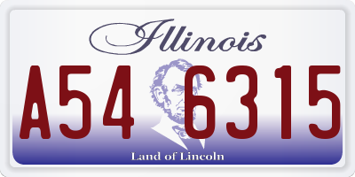 IL license plate A546315