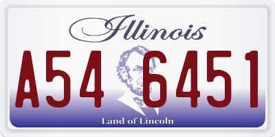 IL license plate A546451