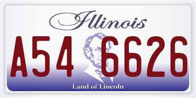 IL license plate A546626