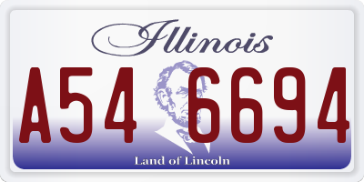 IL license plate A546694