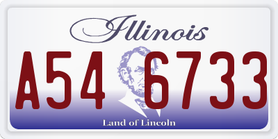 IL license plate A546733