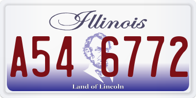 IL license plate A546772