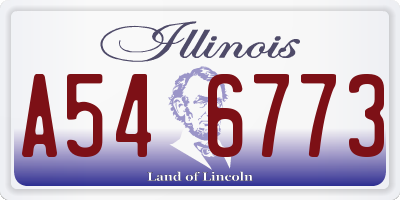 IL license plate A546773