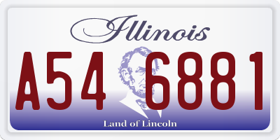IL license plate A546881