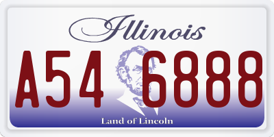 IL license plate A546888