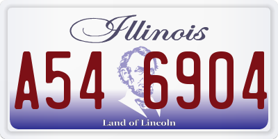 IL license plate A546904