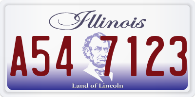 IL license plate A547123