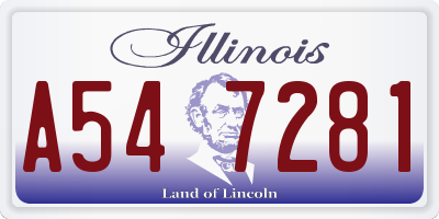 IL license plate A547281