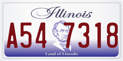 IL license plate A547318