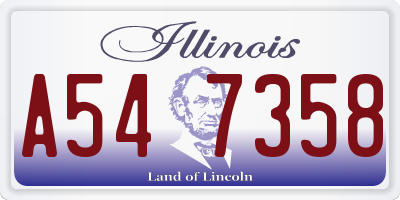 IL license plate A547358