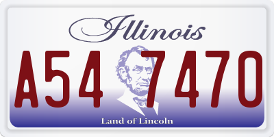 IL license plate A547470