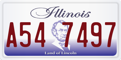 IL license plate A547497