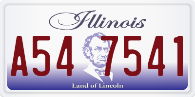 IL license plate A547541
