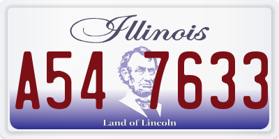 IL license plate A547633