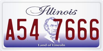 IL license plate A547666