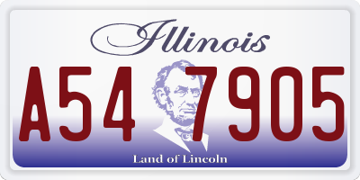 IL license plate A547905