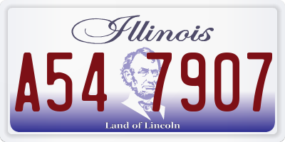 IL license plate A547907