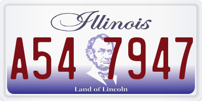 IL license plate A547947