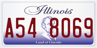 IL license plate A548069