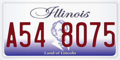IL license plate A548075